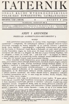 Taternik : organ Klubu Wysokogórskiego Polskiego Towarzystwa Tatrzańskiego. R. 22, 1938, nr 6