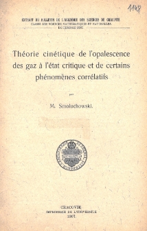 Théorie cinétique de l'opalescence des gaz à l'état critique et de certains phénomènes corrélatifs