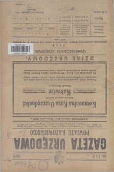 Gazeta Urzędowa Powiatu Katowickiego. 1929, nr 1/2 (12 stycznia)