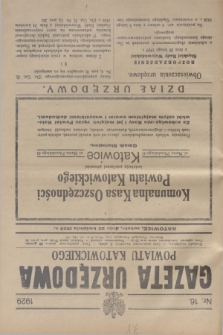 Gazeta Urzędowa Powiatu Katowickiego. 1929, nr 16 (20 kwietnia)