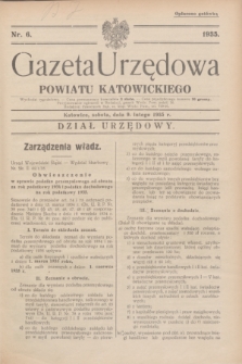 Gazeta Urzędowa Powiatu Katowickiego. 1935, nr 6 (9 lutego)
