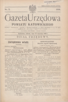 Gazeta Urzędowa Powiatu Katowickiego. 1938, nr 2 (15 stycznia)