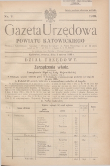 Gazeta Urzędowa Powiatu Katowickiego. 1938, nr 9 (5 marca)