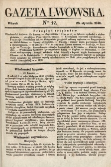 Gazeta Lwowska. 1840, nr 12