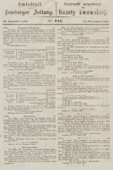 Amtsblatt zur Lemberger Zeitung = Dziennik Urzędowy do Gazety Lwowskiej. 1860, nr 215