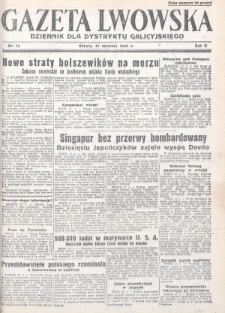 Gazeta Lwowska : dziennik dla Dystryktu Galicyjskiego. 1942, nr 14