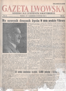 Gazeta Lwowska : dziennik dla Dystryktu Galicyjskiego. 1942, nr 91