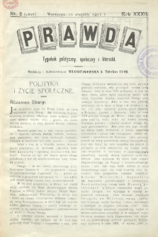 Prawda : tygodnik polityczny, społeczny i literacki. 1912, nr 2