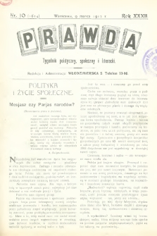 Prawda : tygodnik polityczny, społeczny i literacki. 1912, nr 10