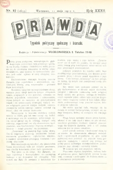 Prawda : tygodnik polityczny, społeczny i literacki. 1912, nr 19