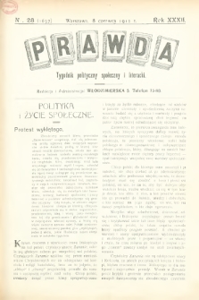 Prawda : tygodnik polityczny, społeczny i literacki. 1912, nr 23