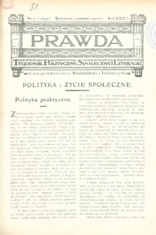 Prawda : tygodnik polityczny, społeczny i literacki. 1912, nr 31