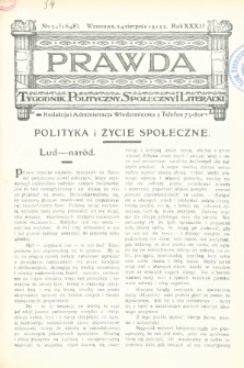 Prawda : tygodnik polityczny, społeczny i literacki. 1912, nr 34