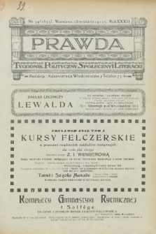 Prawda : tygodnik polityczny, społeczny i literacki. 1912, nr 39