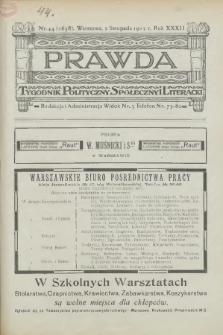 Prawda : tygodnik polityczny, społeczny i literacki. 1912, nr 44