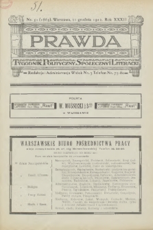 Prawda : tygodnik polityczny, społeczny i literacki. 1912, nr 51