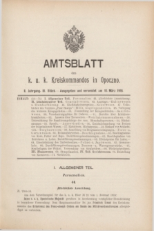 Amtsblatt des k. u. k. Kreiskommandos in Opoczno. Jg.2, Stück 3 (10 März 1916)