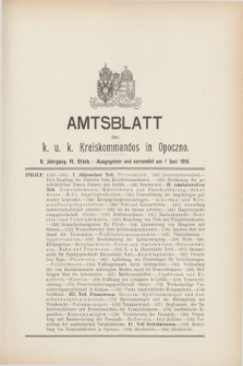 Amtsblatt des k. u. k. Kreiskommandos in Opoczno. Jg.2, Stück 6 (1 Juni 1916)