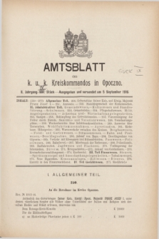 Amtsblatt des k. u. k. Kreiskommandos in Opoczno. Jg.2, Stück 9 (5 September 1916)