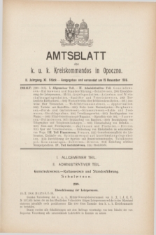 Amtsblatt des k. u. k. Kreiskommandos in Opoczno. Jg.2, Stück 11 (15 November 1916)