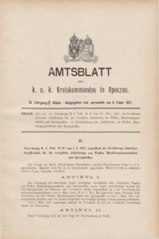 Amtsblatt des k. u. k. Kreiskommandos in Opoczno. Jg.3, Stück 2 (6 Feber 1917)