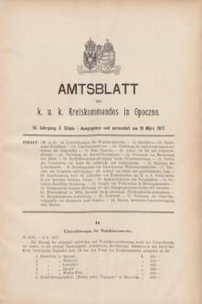 Amtsblatt des k. u. k. Kreiskommandos in Opoczno. Jg.3, Stück 3 (10 März 1917)