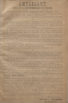 Amtsblatt des K. u. K. Kreiskommandos in Opoczno. Jg.3, Teil 28 (2 Oktober 1917)