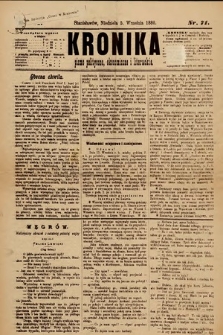 Kronika : pismo polityczne, ekonomiczne i literackie. 1880, nr 71