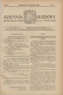 Dziennik Urzędowy Komisarjatu Rządu na M. St. Warszawę. R.1, № 24 (25 września 1920)