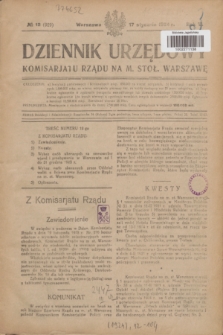 Dziennik Urzędowy Komisarjatu Rządu na M. Stoł. Warszawę. R.5, № 12 (17 stycznia 1924) = № 929