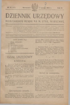 Dziennik Urzędowy Komisarjatu Rządu na M. Stoł. Warszawę. R.5, № 18 (7 lutego 1924) = № 935