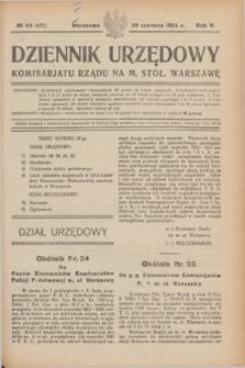 Dziennik Urzędowy Komisarjatu Rządu na M. Stoł. Warszawę. R.5, № 55 (28 czerwca 1924) = № 972