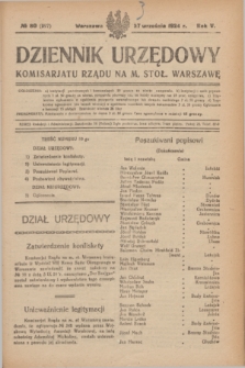 Dziennik Urzędowy Komisarjatu Rządu na M. Stoł. Warszawę. R.5, № 80 (27 września 1924) = № 997