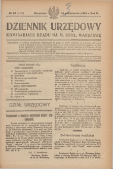 Dziennik Urzędowy Komisarjatu Rządu na M. Stoł. Warszawę. R.5, № 88 (29 października 1924) = № 1005
