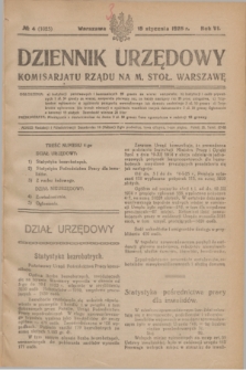 Dziennik Urzędowy Komisarjatu Rządu na M. Stoł. Warszawę. R.6, № 4 (15 stycznia 1925) = № 1025