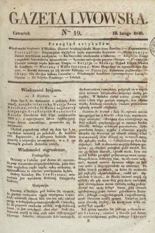 Gazeta Lwowska. 1840, nr 19