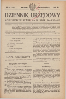 Dziennik Urzędowy Komisarjatu Rządu na M. Stoł. Warszawę. R.6, № 24 (2 kwietnia 1925) = № 1045