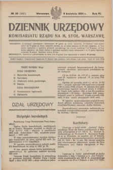 Dziennik Urzędowy Komisariatu Rządu na M. Stoł. Warszawę. R.6, № 26 (9 kwietnia 1925) = № 1047