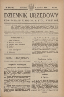 Dziennik Urzędowy Komisariatu Rządu na M. Stoł. Warszawę. R.6, № 39 (8 czerwca 1925) = № 1060