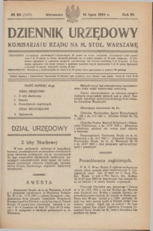 Dziennik Urzędowy Komisariatu Rządu na M. Stoł. Warszawę. R.6, № 50 (16 lipca 1925) = № 1071