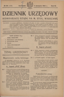 Dziennik Urzędowy Komisariatu Rządu na M. Stoł. Warszawę. R.6, № 55 (3 sierpnia 1925) = № 1076