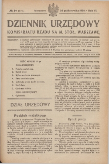 Dziennik Urzędowy Komisariatu Rządu na M. Stoł. Warszawę. R.6, № 80 (26 października 1925) = № 1101