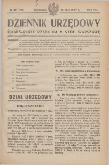 Dziennik Urzędowy Komisarjatu Rządu na M. Stoł. Warszawę. R.8, № 49 (13 lipca 1927) = № 1266