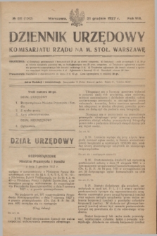 Dziennik Urzędowy Komisarjatu Rządu na M. Stoł. Warszawę. R.8, № 88 (31 grudnia 1927) = № 1305