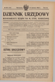 Dziennik Urzędowy Komisarjatu Rządu na M. Stoł. Warszawę. R.9, № 35 (13 czerwca 1928) = № 1340