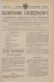 Dziennik Urzędowy Komisarjatu Rządu na M. Stoł. Warszawę. R.9, № 38 (23 czerwca 1928) = № 1343