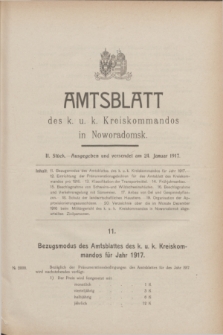 Amtsblatt des k. u. k. Kreiskommandos in Noworadomsk. 1917, Stück 2 (24 Januar)