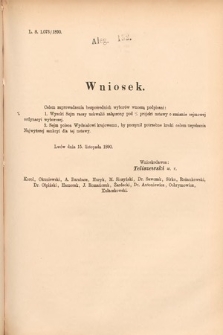 [Kadencja VI, sesja II, al. 152] Alegata do Sprawozdań Stenograficznych z Drugiej Sesyi Szóstego Peryodu Sejmu Krajowego Królestwa Galicyi i Lodomeryi wraz z Wielkiem Księstwem Krakowskiem z roku 1890. Alegat 152