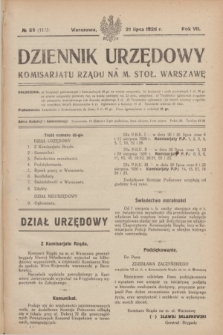 Dziennik Urzędowy Komisarjatu Rządu na M. Stoł. Warszawę. R.7, № 55 (21 lipca 1926) = № 1173