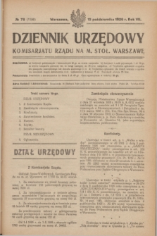 Dziennik Urzędowy Komisarjatu Rządu na M. Stoł. Warszawę. R.7, № 78 (13 pażdziernika 1926) = № 1196